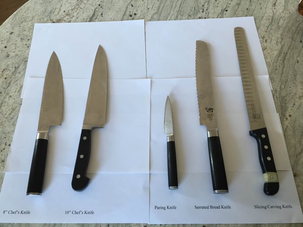 types of knives with names