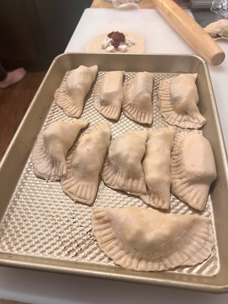 Sealed empanadas