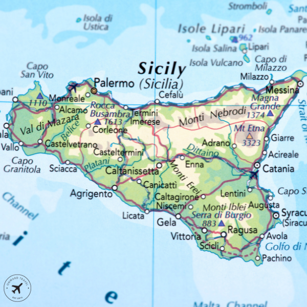 Map of Sicily