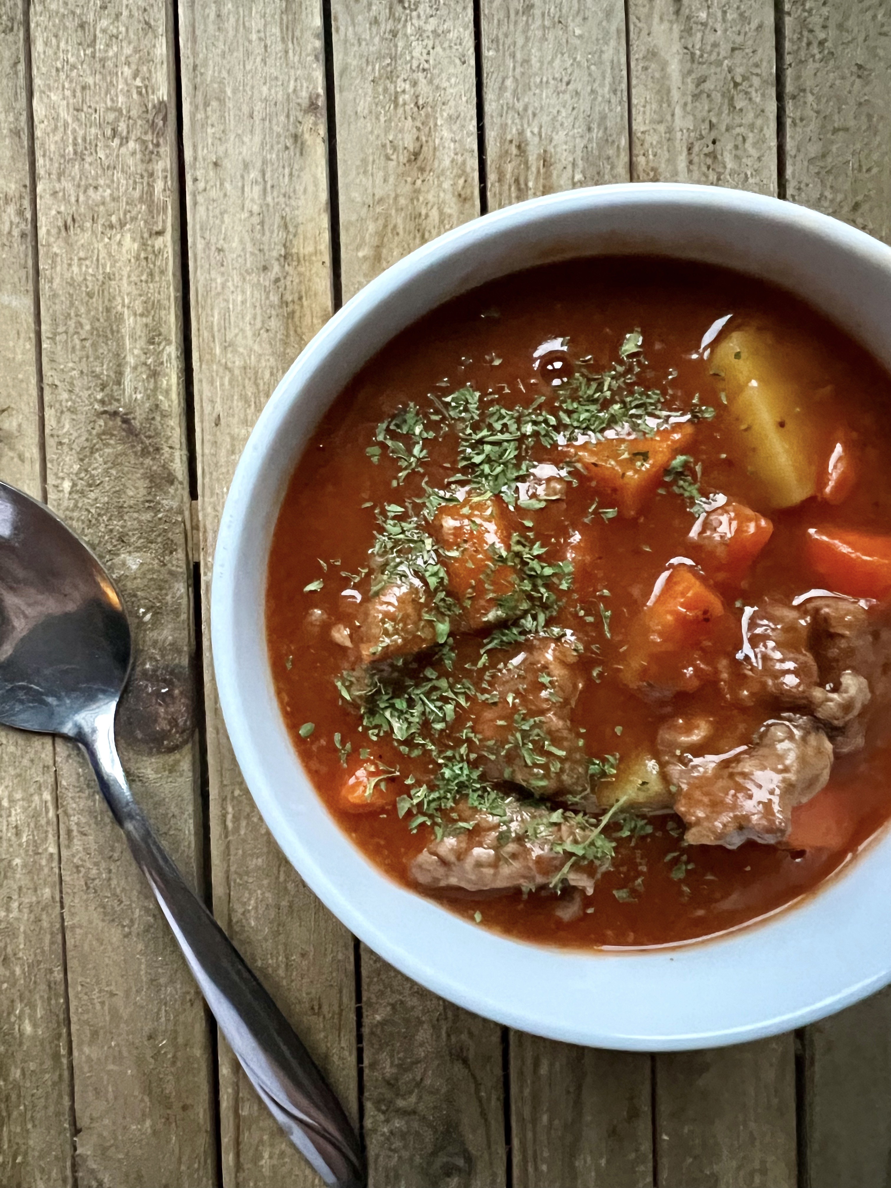 Golden Mushroom Beef Stew