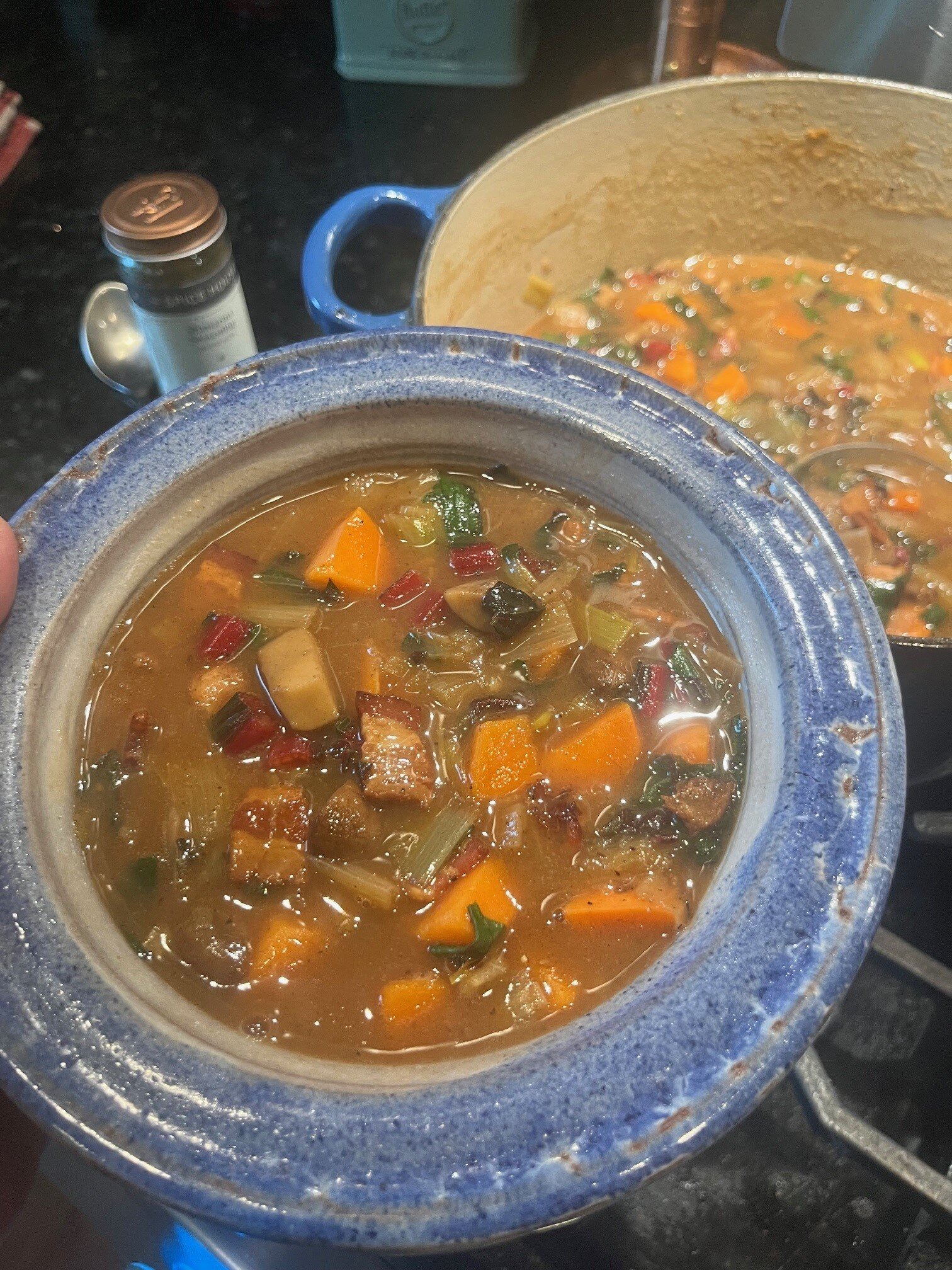 Mushroom, Leek and Sweet Potato Chowder