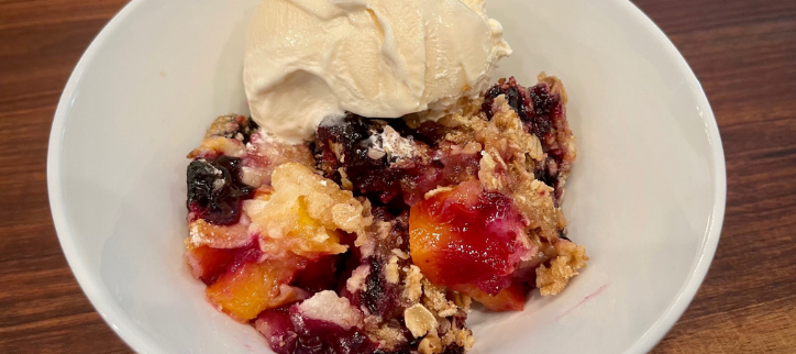 Peach Blueberry Crisp