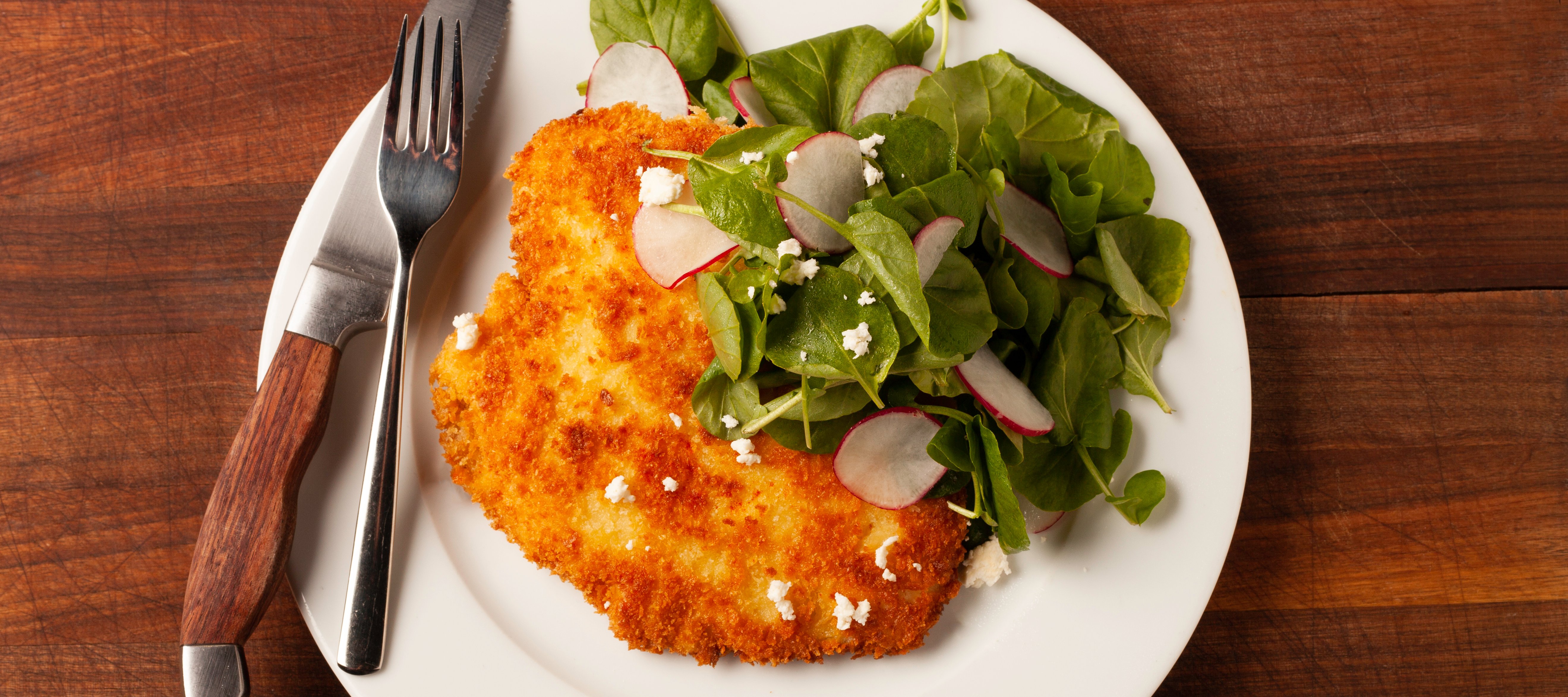 sauteed chix with salad