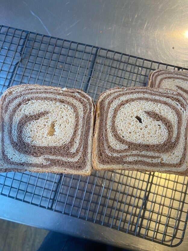 Marble Rye Sourdough Pullman Loaf